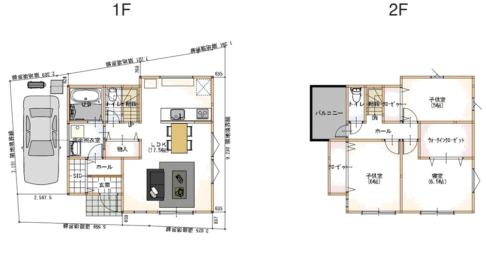 参考プラン(1F・2F)